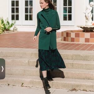 Aleeza Paris green knit long vest